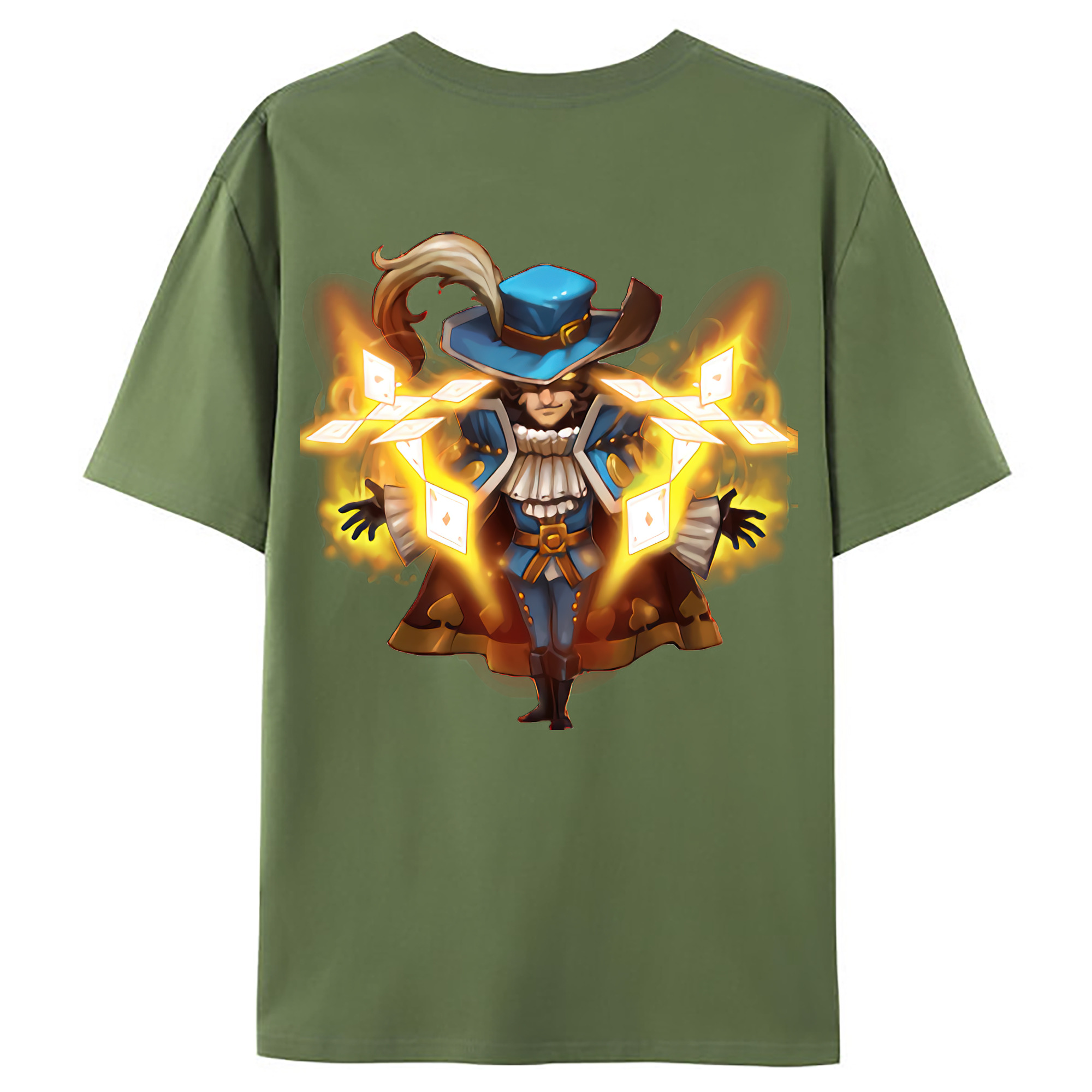 （画像用） リーグ・オブ・レジェンド League of Legends LOL 綿100％ メンズ半袖Tシャツ（バックプリント） 通気性